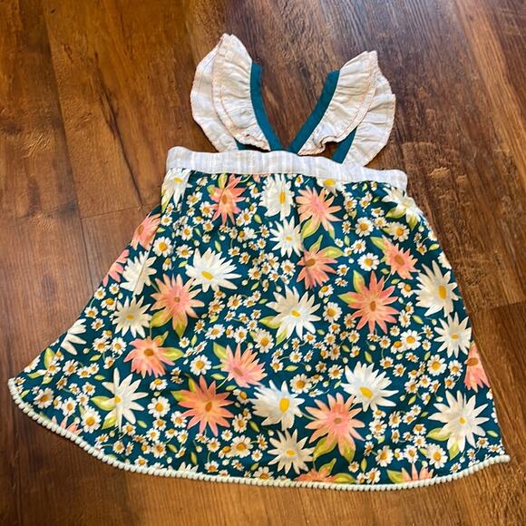 Matilda Jane Other - Matilda Jane Green Floral Print Tank Youth Girls Size 8